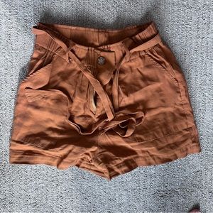 Ark nc brown paper bag tie shorts